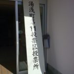 今日は県知事選挙。